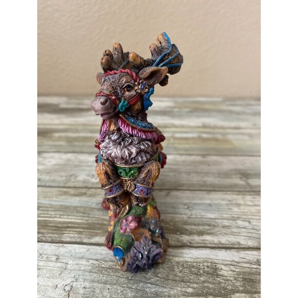 Crinkle Carousel Dept 56 Possible Dreams Lot of 4 Animals 1998 Resin Lion Pig - Picture 15 of 16